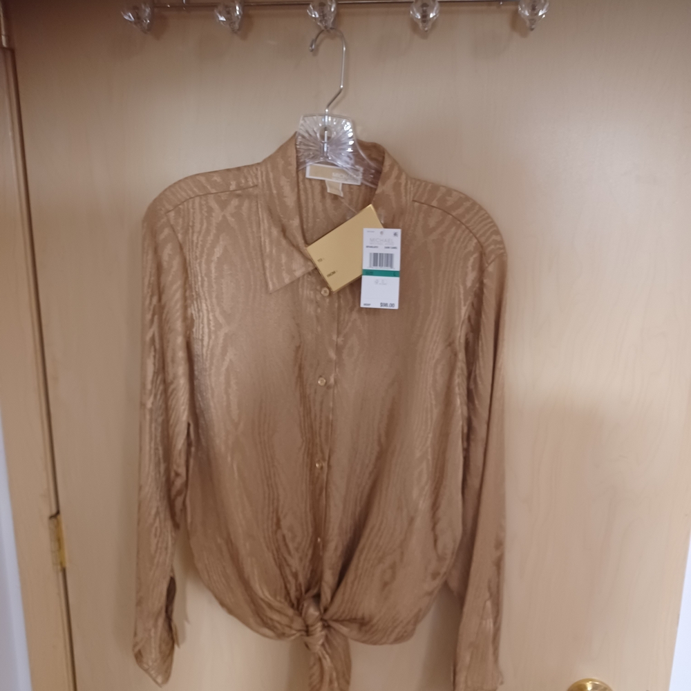 Michael Kors Gold, Tie Front Shirt